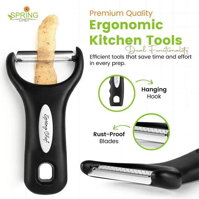 Alt view image 6 of 7 - 3pcs Vegetable Peelers for Kitchen, Swivel, Y & Julienne Peeler