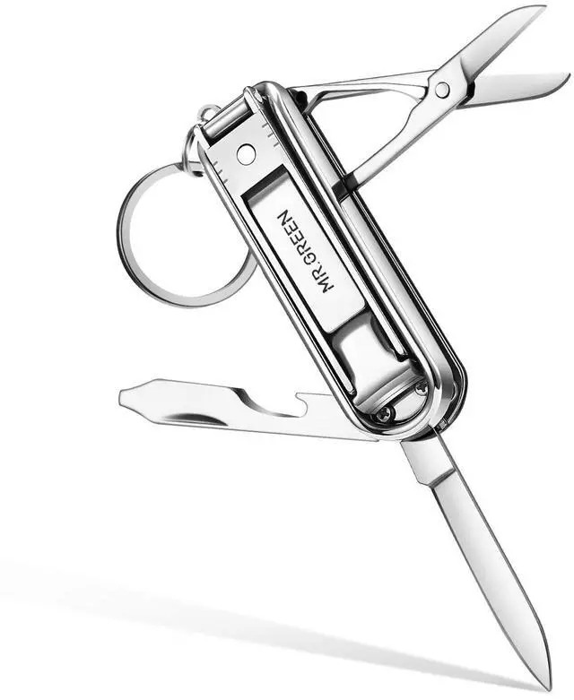 Main image of Multifunctional Nail Clippers Stainless Steel Six Functions Nail Cutter Nail Files Small Knife Scissors (Small)