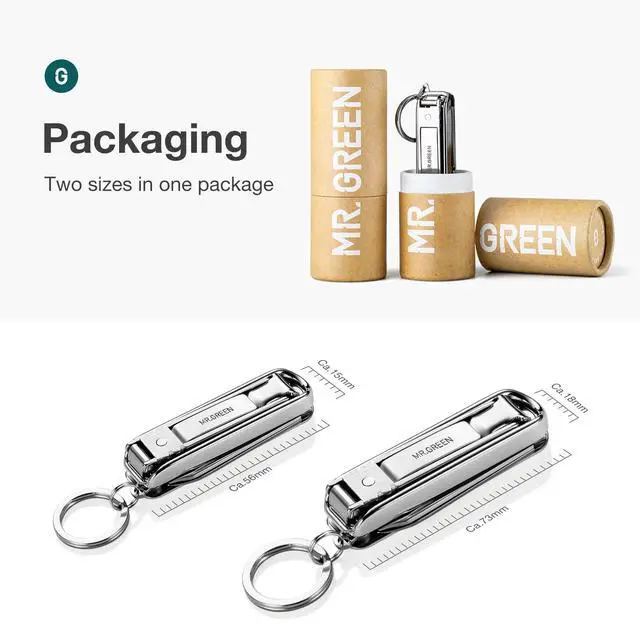 Alt view image 6 of 6 - Multifunctional Nail Clippers Stainless Steel Six Functions Nail Cutter Nail Files Small Knife Scissors (Small)