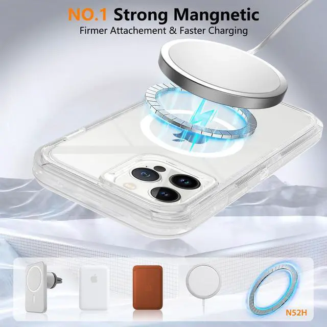 Alt view image 3 of 7 - for iPhone 16 Case Compatible with MagSafe, Clear