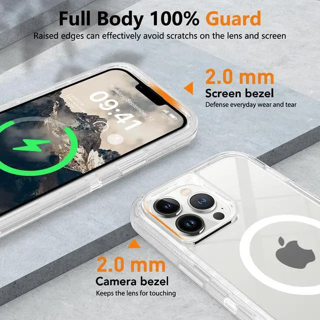 Alt view image 5 of 7 - for iPhone 16 Case Compatible with MagSafe, Clear