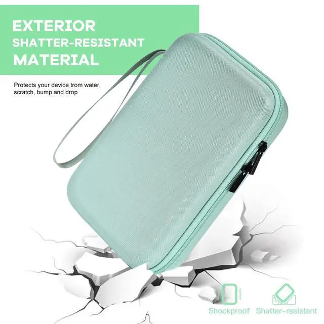 Alt view image 4 of 7 - Hard Travel Electronic Organizer Case for MacBook Power Adapter Chargers Cables Power Bank Apple Magic Mouse Apple Pencil USB Flash Disk SD Card Hard Drive Shockproof Accessories Carrying Bag, Green