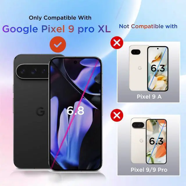 Alt view image 3 of 7 - Stand for Google Pixel 9 Pro XL Case Magnetic, Slim, Rugged, Clear