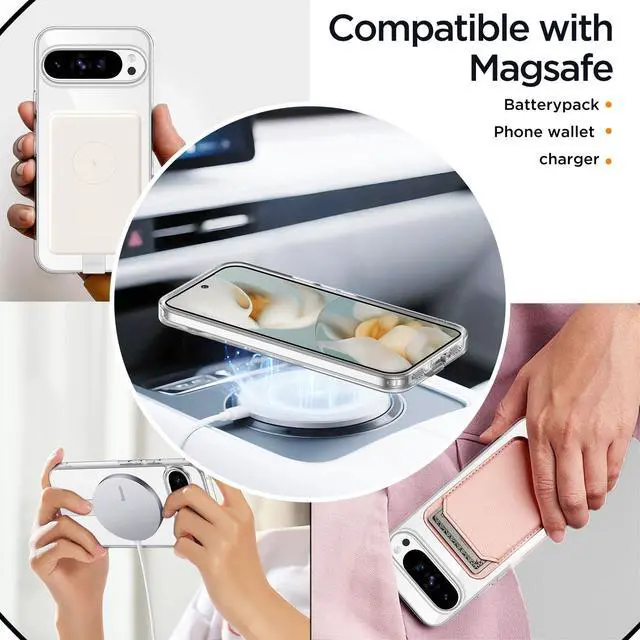 Alt view image 2 of 7 - Stand for Google Pixel 9 Pro XL Case Magnetic, Slim, Rugged, Clear