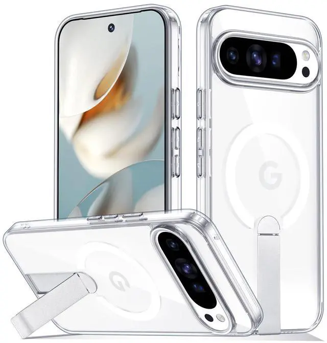 Main image of Stand for Google Pixel 9 Pro XL Case Magnetic, Slim, Rugged, Clear