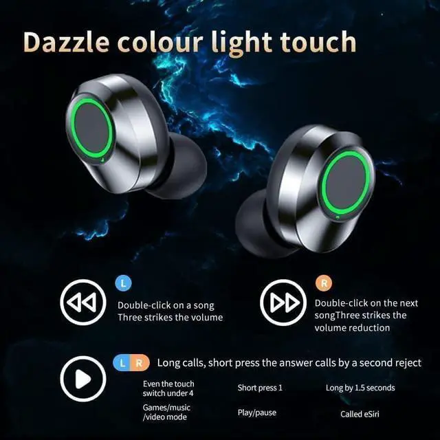 Alt view image 6 of 7 - TWS True Wireless Earbuds Bluetooth In-Ear Headphones Waterproof Blue Tooth Ear Buds Wireless Earphones for iPhone Android Phones Invisible Mini Small Earbuds Wireless Bluetooth for Small Ear Canal