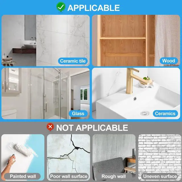 Alt view image 3 of 7 - Adhesive Wall Hooks No Drill Large Clear Heavy Duty,13LB Sticky 8 Pack