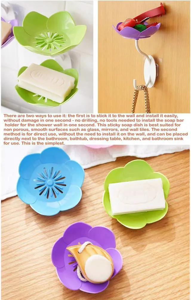 Alt view image 3 of 6 - Soap Holder Shower,bar soap Holder,Adhesive Soap Dish for Bathroom Wall