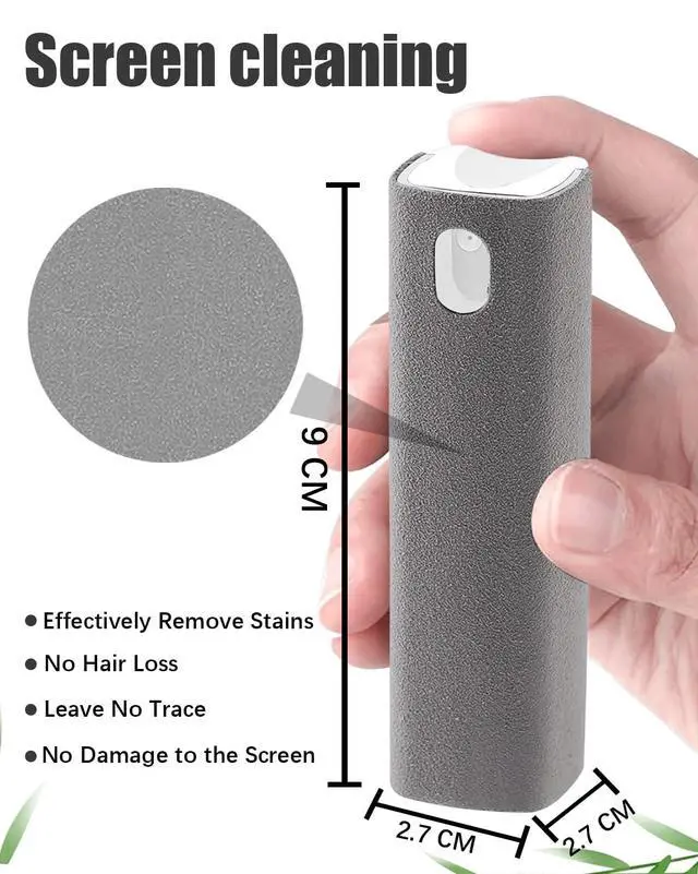 Alt view image 3 of 7 - Screen Cleaner Car Screen Cleaner Spray and Wipe Car Stuff Mini Cleaning Kit for Travel Car Display iPhone iPad Computer Laptop Tablet MacBook Cell Phone Eyeglasses(2 Units)