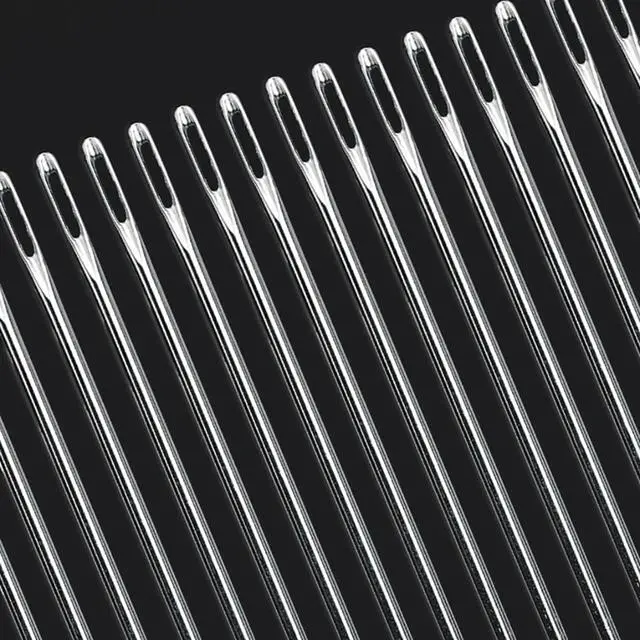Alt view image 4 of 7 - 4" Professional Upholstery Needle 10cm Length 3mm Thickness, Big Eye Hand Sewing Needles for Stitching and Crafting Projects