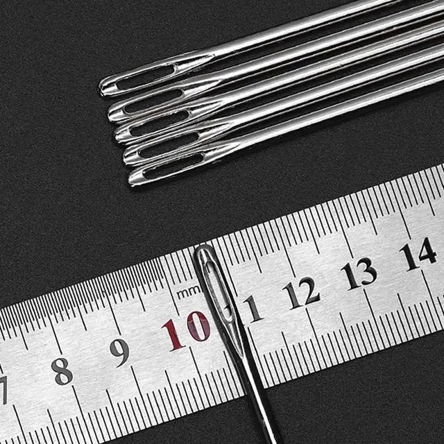 Alt view image 5 of 7 - 4" Professional Upholstery Needle 10cm Length 3mm Thickness, Big Eye Hand Sewing Needles for Stitching and Crafting Projects