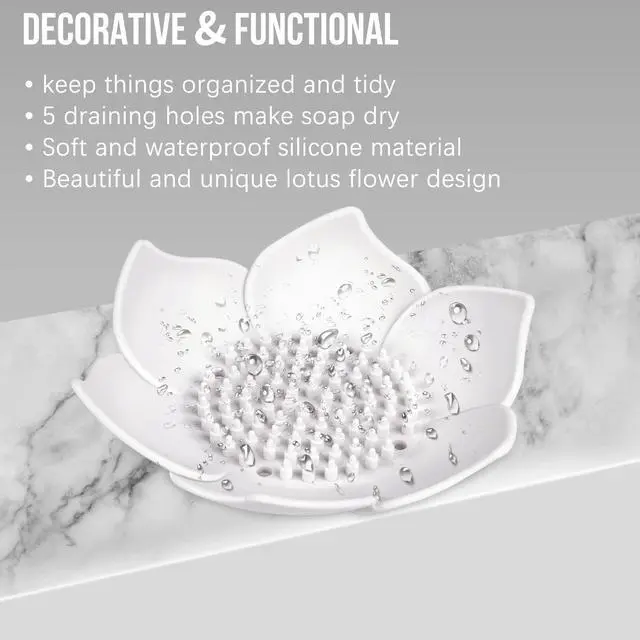 Alt view image 3 of 7 - 2 Pack Shower Steamer Tray, Silicone Soap Dish