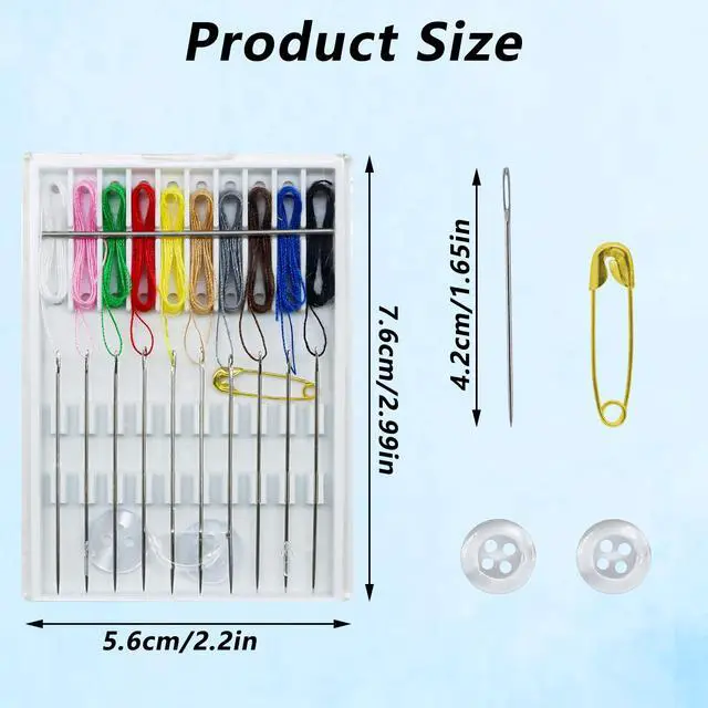 Alt view image 2 of 7 - 10 Boxes Quick Fix Sewing Kit with Needles and Thread Box