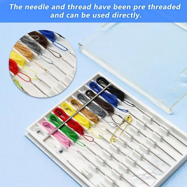 Alt view image 3 of 7 - 10 Boxes Quick Fix Sewing Kit with Needles and Thread Box