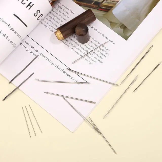Alt view image 3 of 7 - 15pcs Leather Sewing Needles Kit, Large Eye Hand Stitching Needle