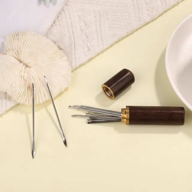 Alt view image 5 of 7 - 15pcs Leather Sewing Needles Kit, Large Eye Hand Stitching Needle