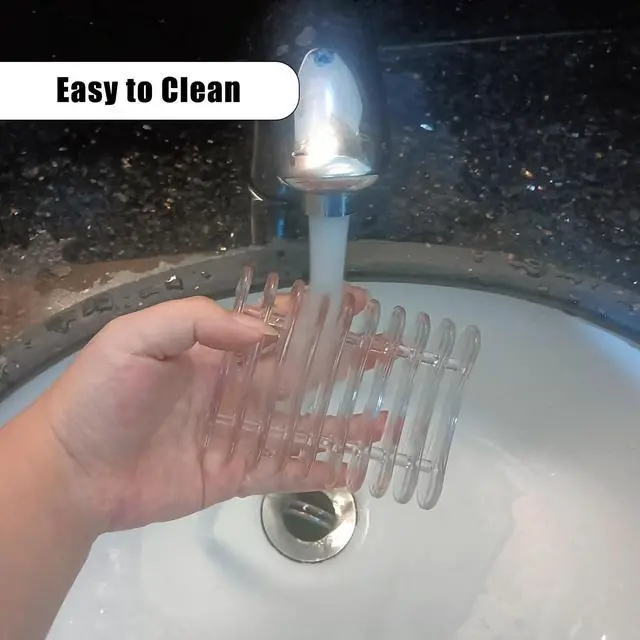 Alt view image 5 of 6 - 2 Pieces Plastic Bar Soap Holder Self Draining Soap Dish Soap Savers for Bar Soap Clear Soap Tray Soap Dish for Shower Kitchen Bathroom Hotel