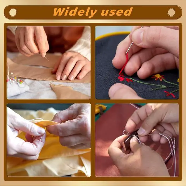 Alt view image 6 of 7 - Self Threading Needles 40pcs Easy Threading Steel Hand Sewing Needle