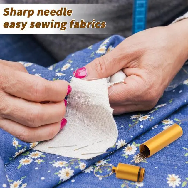 Alt view image 7 of 7 - Self Threading Needles 40pcs Easy Threading Steel Hand Sewing Needle