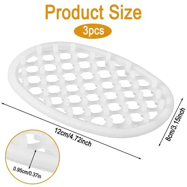 Alt view image 2 of 7 - 3pcs Shower Soap Dishes for Bar Soap with Holes