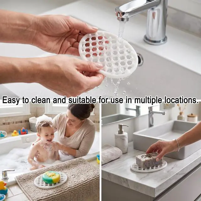 Alt view image 5 of 7 - 3pcs Shower Soap Dishes for Bar Soap with Holes