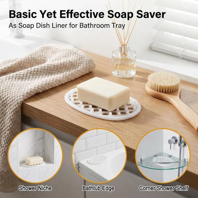 Alt view image 6 of 7 - 3pcs Shower Soap Dishes for Bar Soap with Holes
