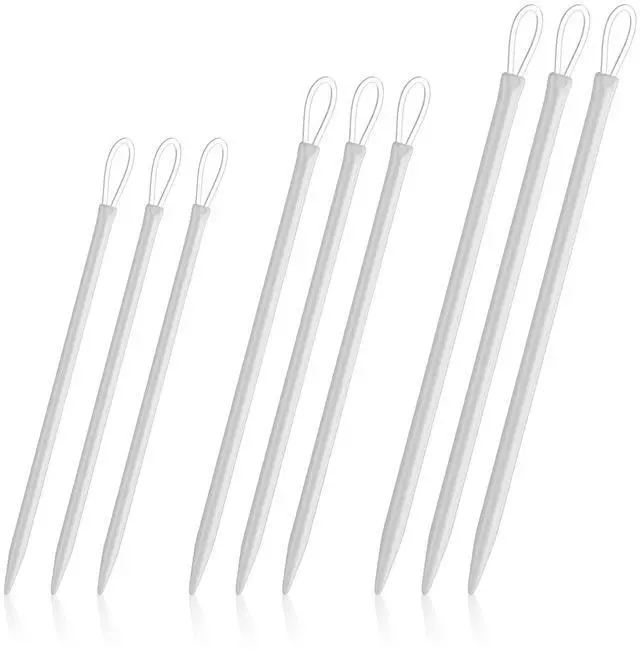 Main image of 9 PCS Wool Yarn Needles, Darning Needle Nylon Thread Rope Threader Large Eye Tapestry Needle for Weave Hand Weaving Sweater Tools Accessories for Sewing Knitting Crochet Yarn Embroidery