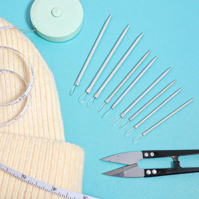 Alt view image 4 of 7 - 9 PCS Wool Yarn Needles, Darning Needle Nylon Thread Rope Threader Large Eye Tapestry Needle for Weave Hand Weaving Sweater Tools Accessories for Sewing Knitting Crochet Yarn Embroidery