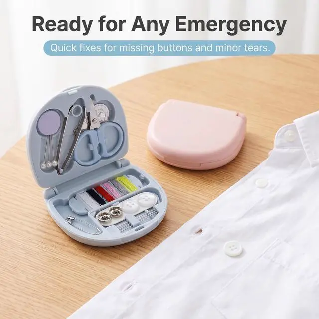 Alt view image 4 of 7 - Travel Sewing Kit Emergency Repair with Plastic Case