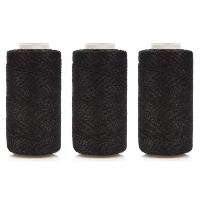 Alt view image 4 of 7 - Weaving Needle Combo Deal Black Thread with 10pcs Needle for Making Wig Sewing Hair Weft Hair Weave Extension, Big Medium and Small C J Shape Curved Needle I Needle (3 Thread Black + 10 Needle)