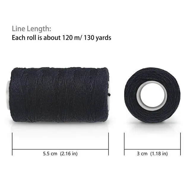 Alt view image 3 of 7 - Weaving Needle Combo Deal Black Thread with 10pcs Needle for Making Wig Sewing Hair Weft Hair Weave Extension, Big Medium and Small C J Shape Curved Needle I Needle (3 Thread Black + 10 Needle)