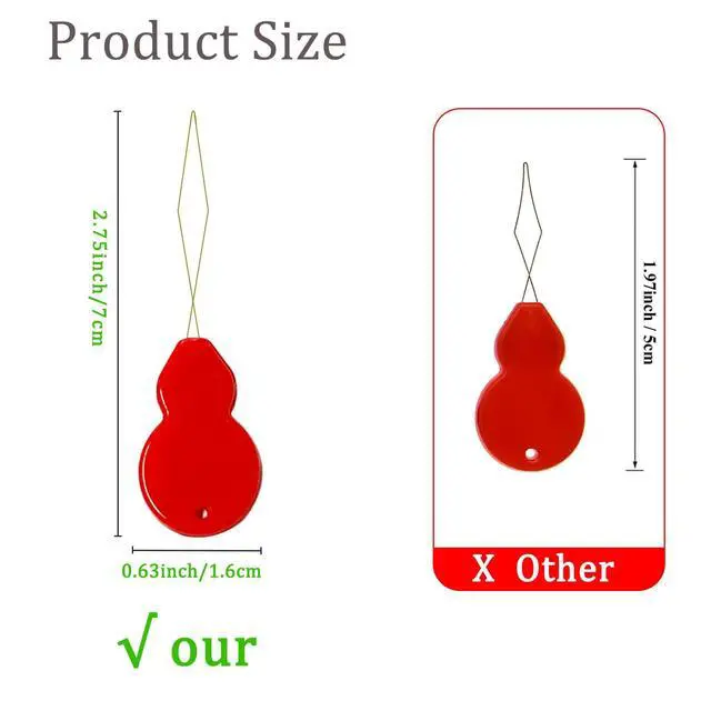 Alt view image 3 of 6 - Needle Threaders, Plastic Needle Threaders for Hand Sewing, Gourd Shaped Sewing Machine Needle Threaders with Clear Box, Threader for Small Eye Needles, Embroidery, DIY Arts, 30 PCS
