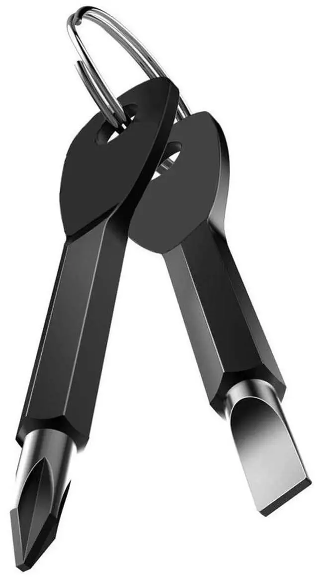 Main image of Mini Phillips Flathead Screwdriver Keychain Cool Gadgets for Men