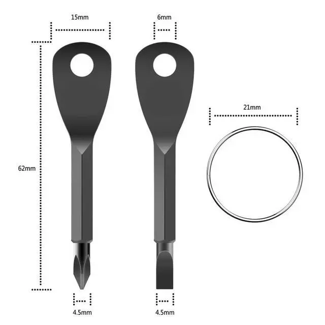 Alt view image 2 of 3 - Mini Phillips Flathead Screwdriver Keychain Cool Gadgets for Men