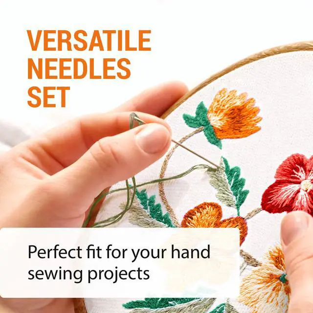 Alt view image 5 of 6 - 200 PCS Large Eye Heavy Duty Sewing Needles - Bulk Set of 2 inch Big Eye Embroidery Needles - Easy to Thread Quilting Needles