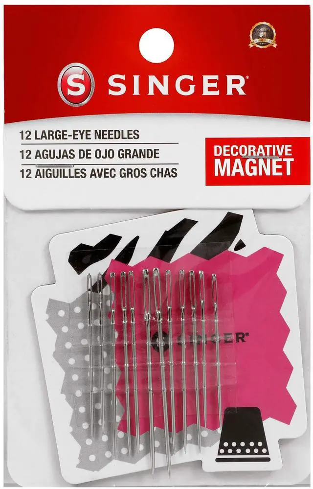 Alt view image 2 of 6 - Large Eye Hand Needles On Magnet, 12-Count