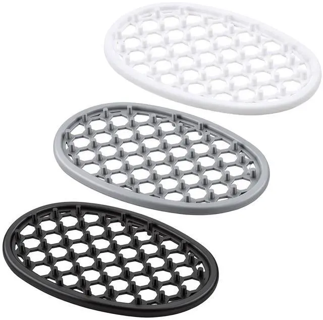 Main image of 3Pcs Silicone Soap Holder, Non-Slip Soap Tray Efficient Drainage Holes