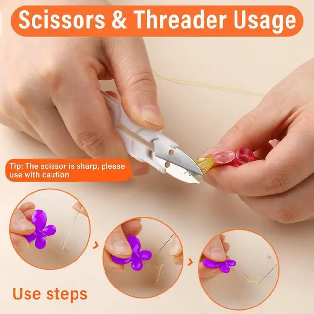 Alt view image 5 of 7 - 60 PCS Beading Needles Set with 10 Sizes Beading Seed Needles