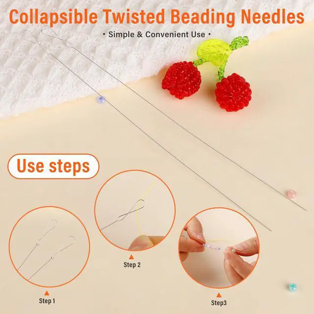 Alt view image 4 of 7 - 60 PCS Beading Needles Set with 10 Sizes Beading Seed Needles