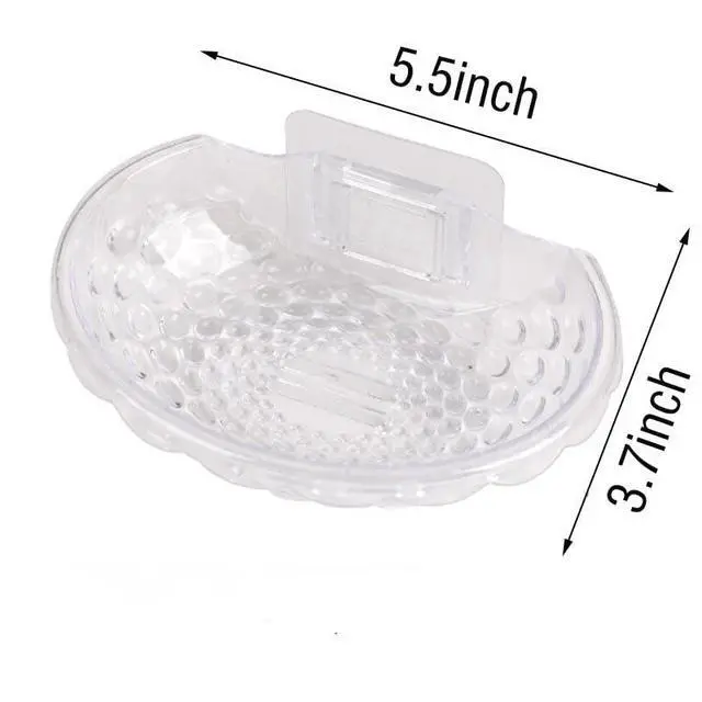 Alt view image 2 of 5 - Soap Dish with Self-Draining Design - No Drilling Universal and Aesthetics, Waterproof, Plastic Soap Saver - Bathroom Kitchen Organizer