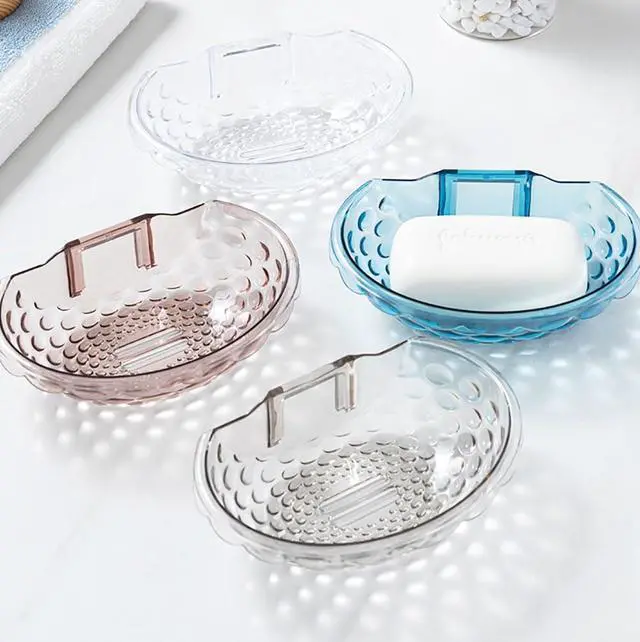 Alt view image 5 of 5 - Soap Dish with Self-Draining Design - No Drilling Universal and Aesthetics, Waterproof, Plastic Soap Saver - Bathroom Kitchen Organizer