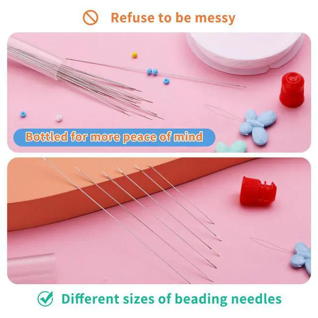 Alt view image 4 of 7 - 37PCS Beading Needles, Big Eye Bead Needles for Jewelry Making