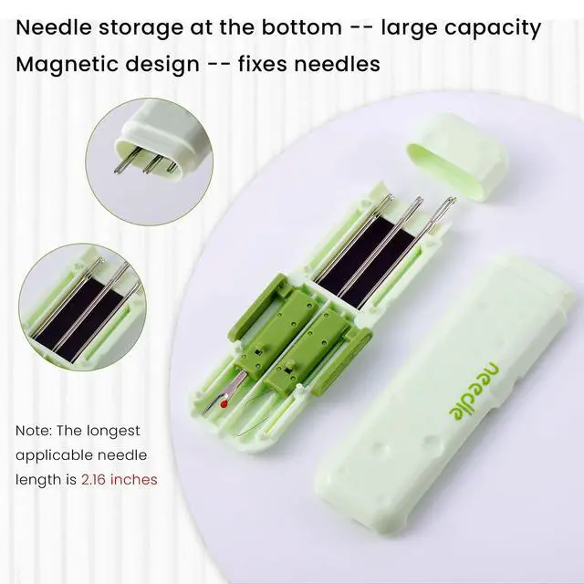 Alt view image 3 of 7 - 3 in 1 Automatic Needle Threaders Seam Ripper Tool,Green