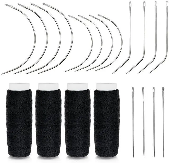 Main image of 20 Piece Hair Needle and Thread Kit for Weave and Wigs Sewing
