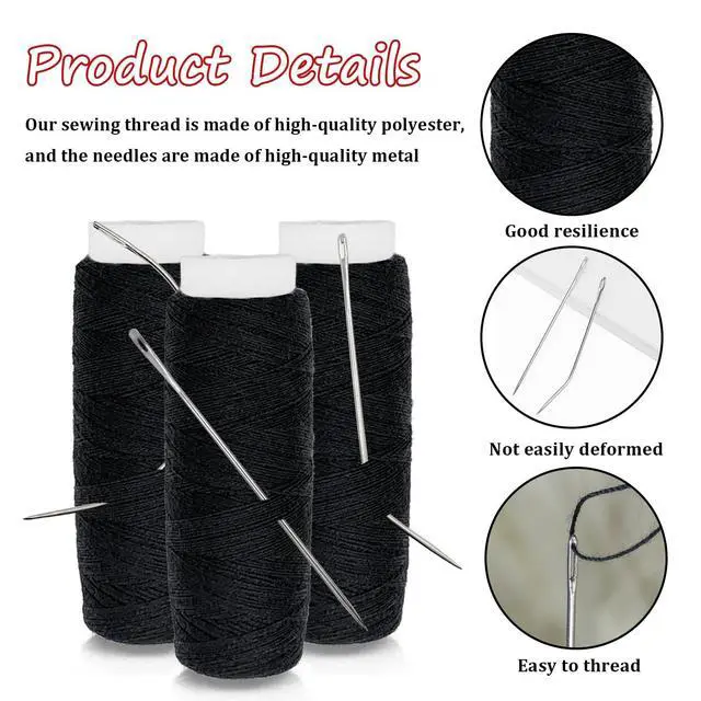 Alt view image 3 of 7 - 20 Piece Hair Needle and Thread Kit for Weave and Wigs Sewing