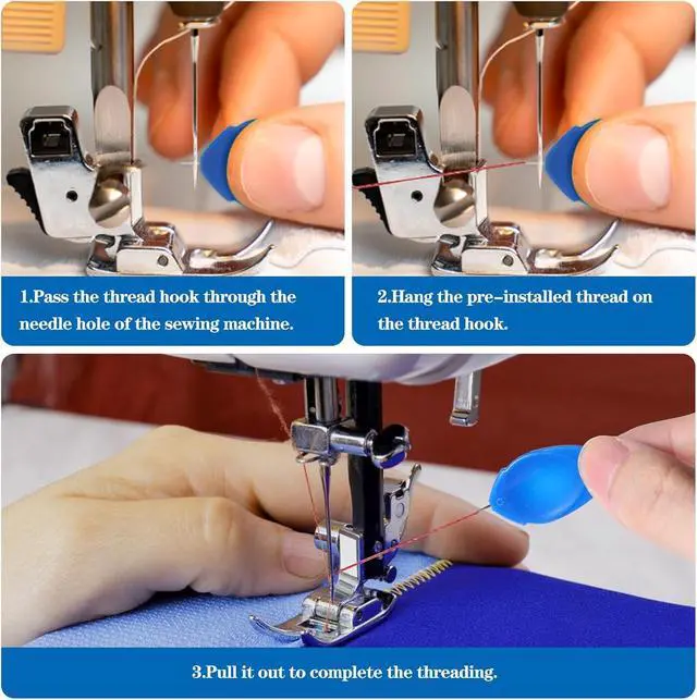 Alt view image 4 of 7 - Needle Threader, 11 Pcs Sewing Needle Threaders Automatic Needle Threading Device for Sewing Embroidery Cross Stitch Craft Stitching Knitting Quilting.