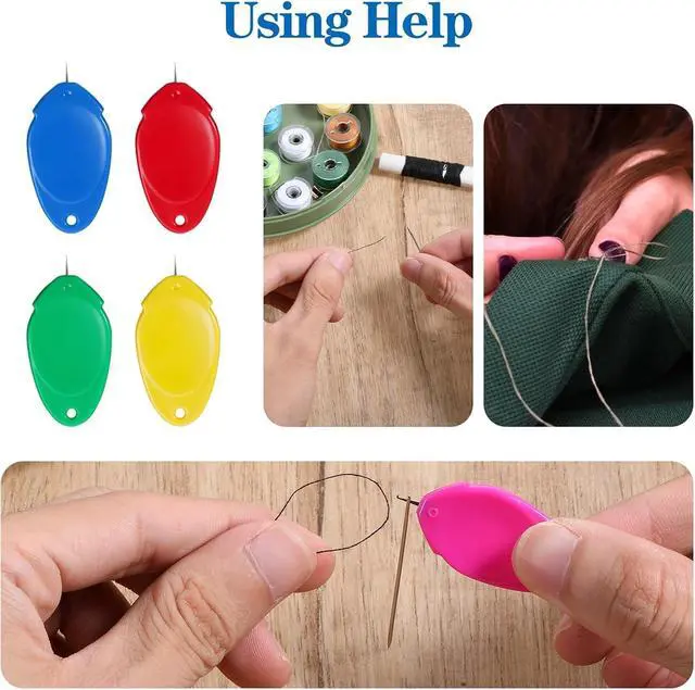 Alt view image 5 of 7 - Needle Threader, 11 Pcs Sewing Needle Threaders Automatic Needle Threading Device for Sewing Embroidery Cross Stitch Craft Stitching Knitting Quilting.