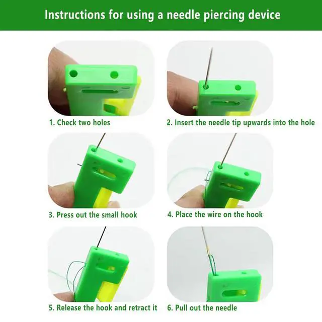 Alt view image 3 of 5 - Needle Threader, DIY Hand Sewing Machine, Sewing Thread, for Embroidery, Cross Stitch Craft, 3PCS, (Random Color)