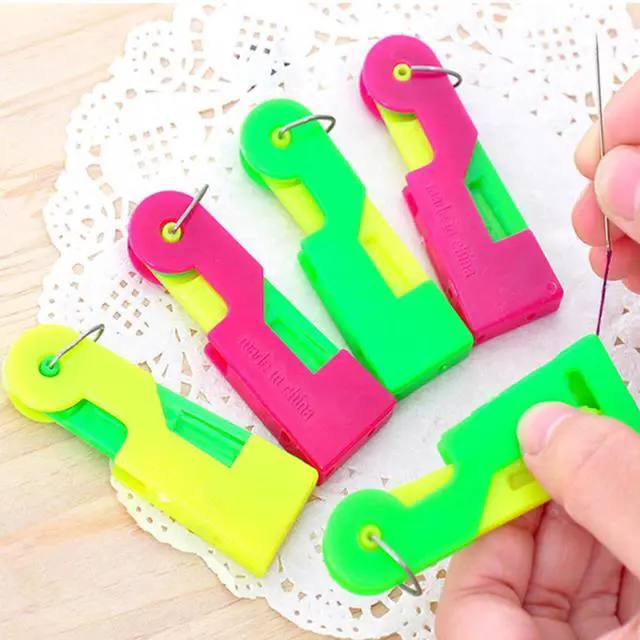 Alt view image 4 of 5 - Needle Threader, DIY Hand Sewing Machine, Sewing Thread, for Embroidery, Cross Stitch Craft, 3PCS, (Random Color)