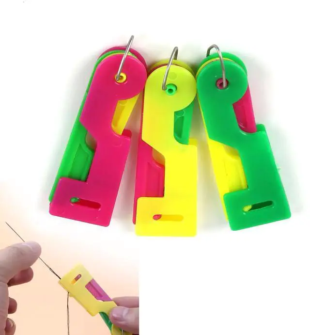 Main image of Needle Threader, DIY Hand Sewing Machine, Sewing Thread, for Embroidery, Cross Stitch Craft, 3PCS, (Random Color)